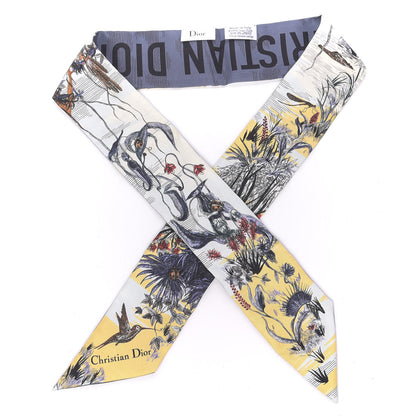 Christian Dior Silk Toile De Jouy Carnivora Mitzah Scarf 1 of 3