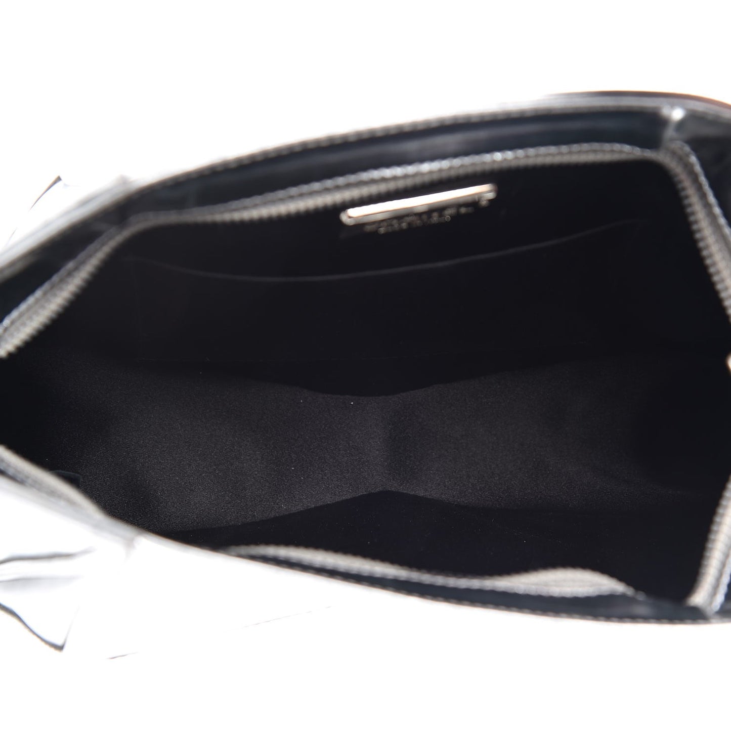 Patent Midnight Swim Wristlet Clutch Silver