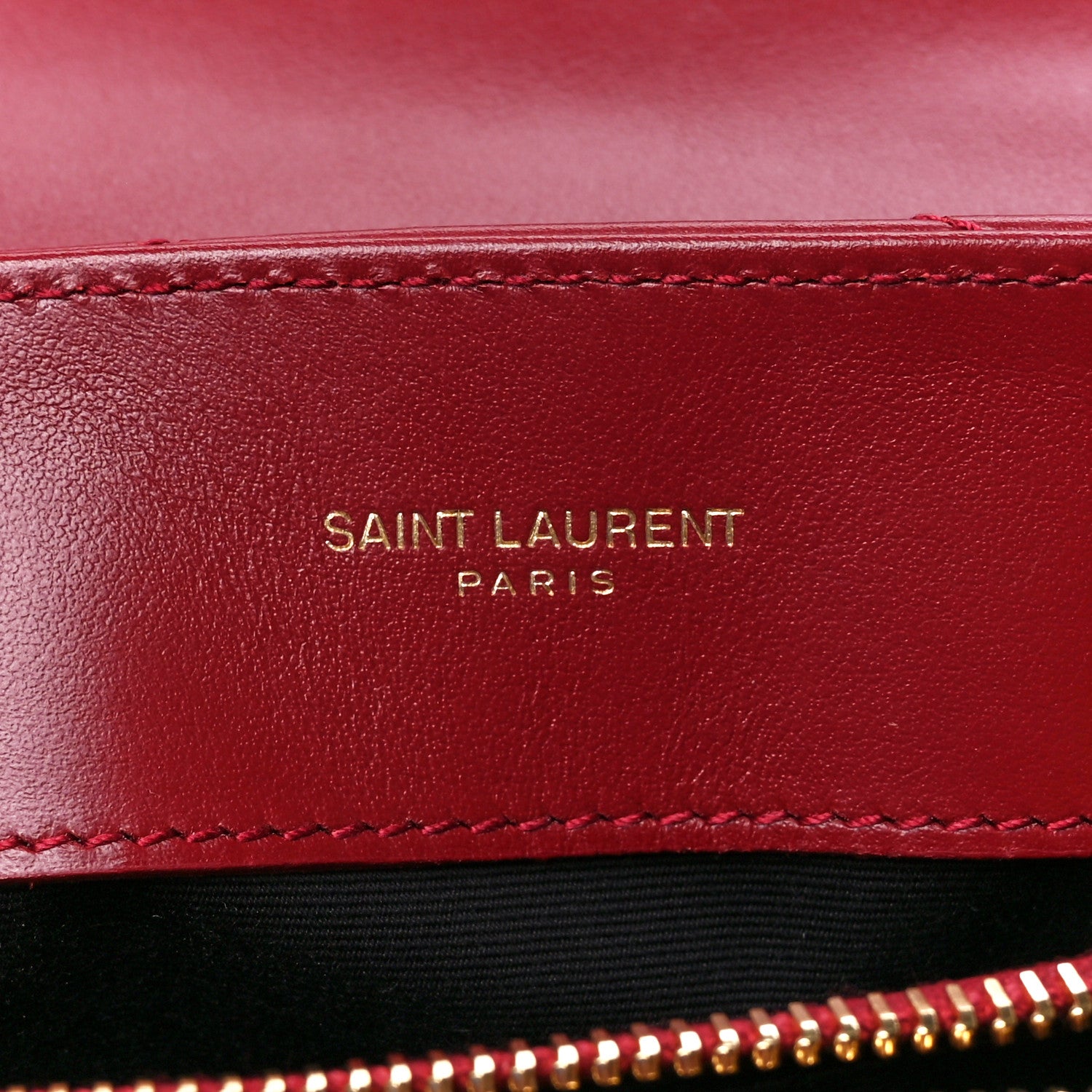 Saint Laurent Calfskin Y Quilted Monogram Small Loulou Chain Satchel Red 6 of 12