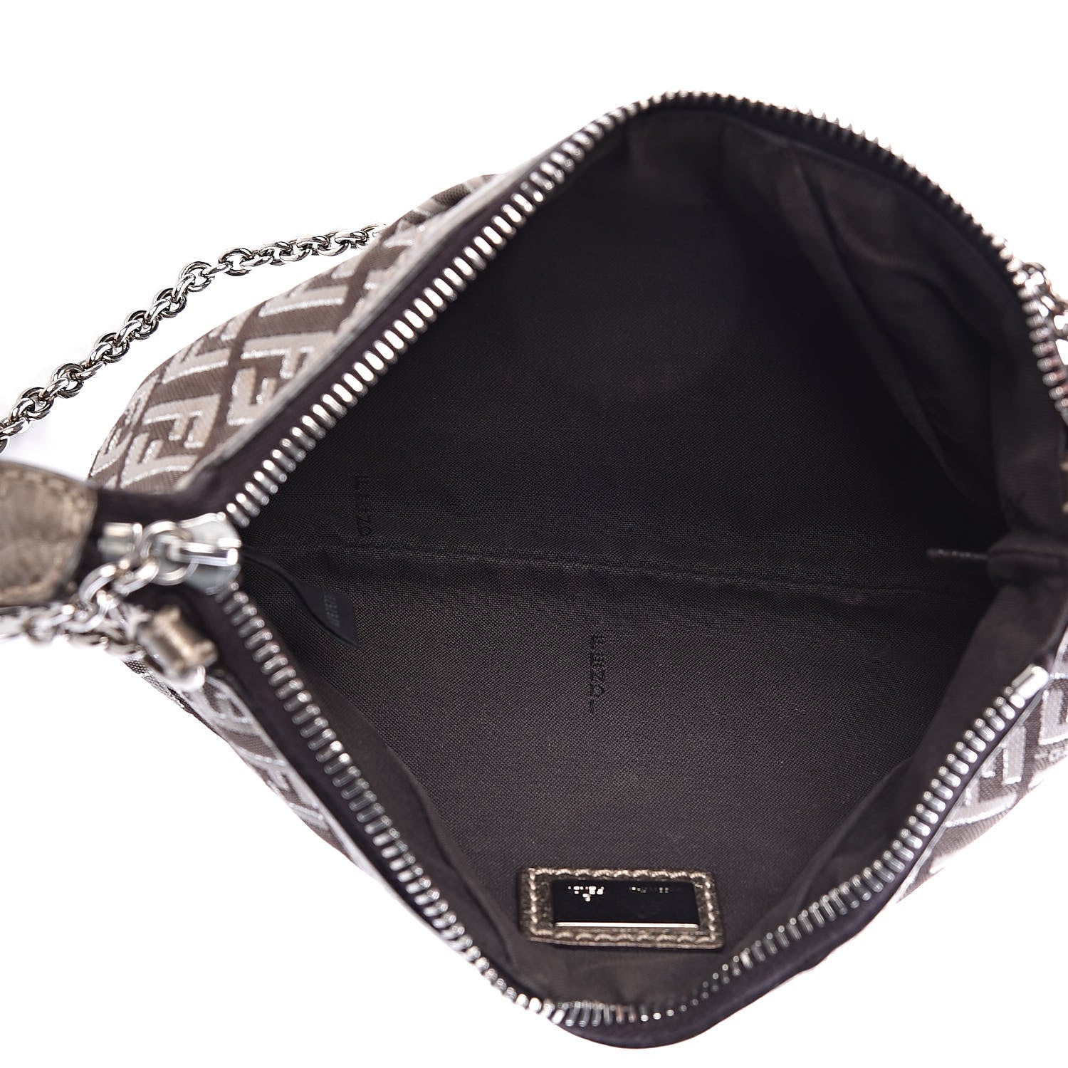 Fendi Zucchino Vachetta Pochette Caffe Argilla Canna di Fucile 5 of 11