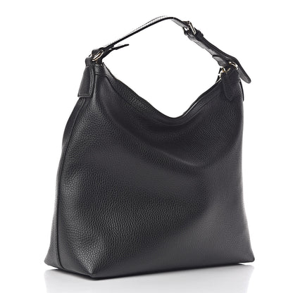 Gucci Dollar Calfskin GG Hobo Black 3 of 11