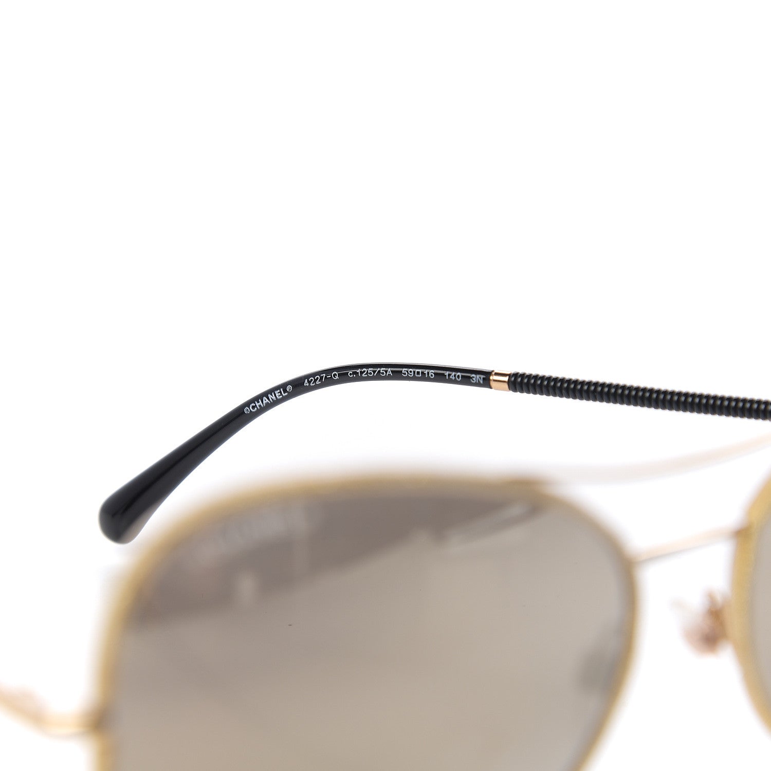 Chanel Pilot Fall Sunglasses 4227 Gold 5 of 8