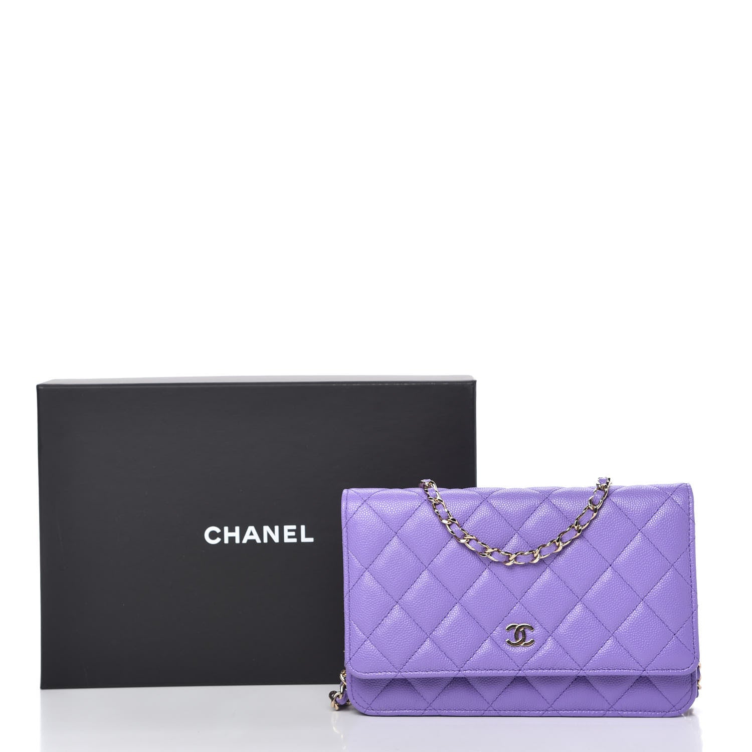 Chanel Caviar Quilted Wallet On Chain WOC Purple 11 of 11