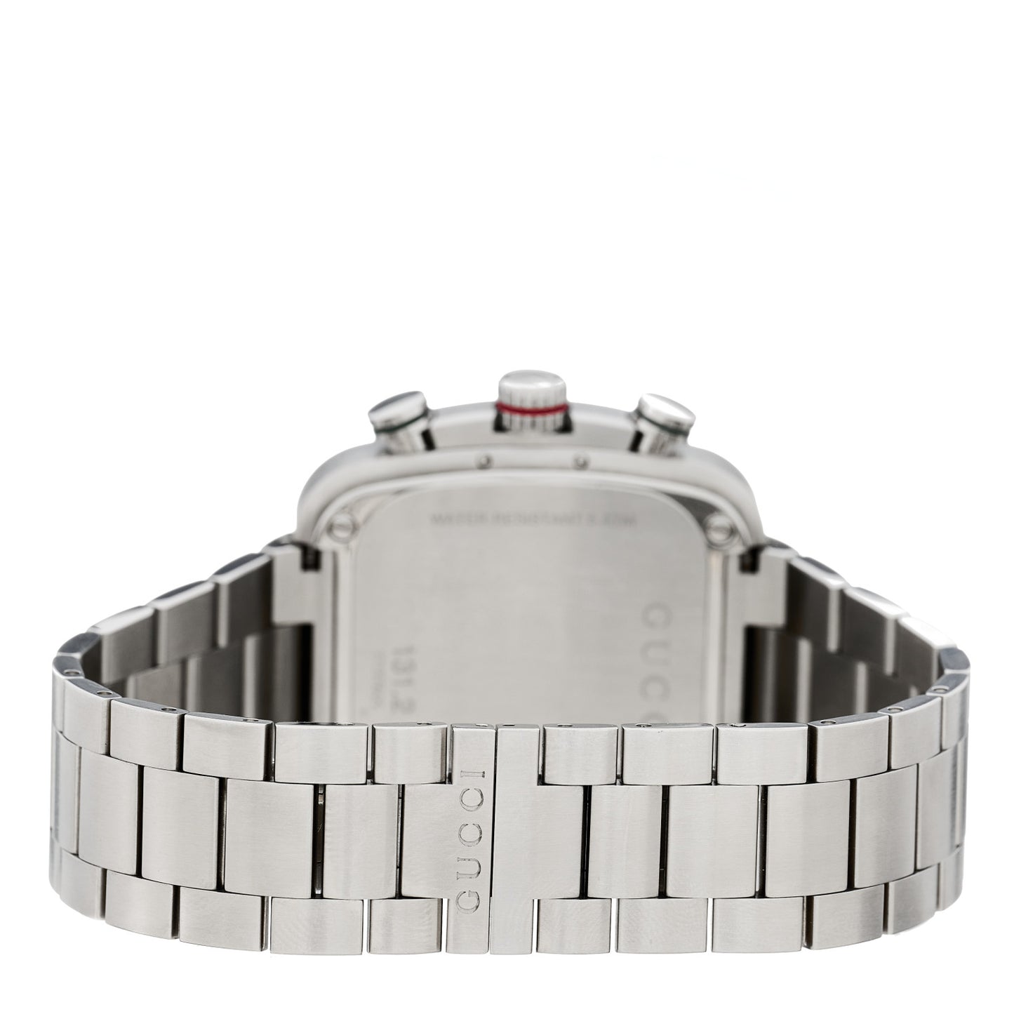 Stainless Steel 44mm G Coupe Square Chronograph Quartz Watch Silver