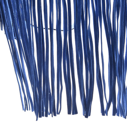 Gucci Suede Medium Nouveau Fringe Shoulder Bag Blue 9 of 10