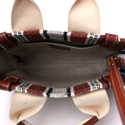 Chloe Cotton Calfskin Small Woody Ribbon Tote Sepia Brown 5 of 14