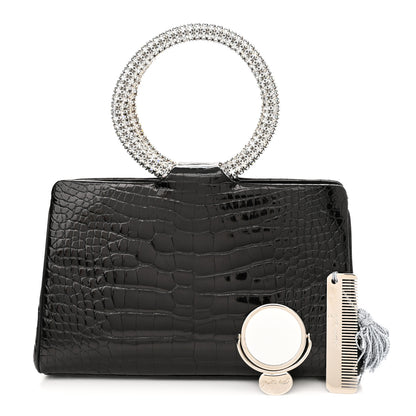 Judith Leiber Alligator Crystal Evening Bag Black 1 of 10