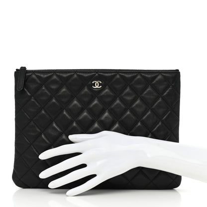 Chanel Lambskin Quilted Medium Cosmetic Case Black 2 of 8