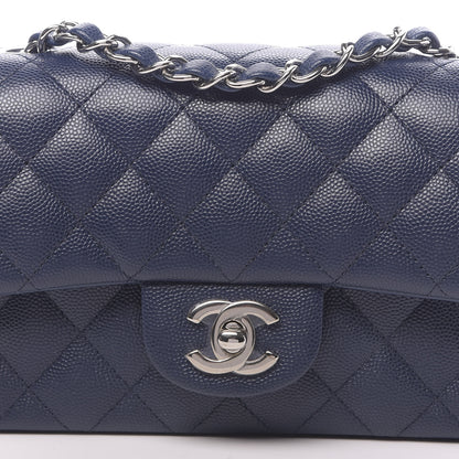 Chanel Caviar Quilted Mini Rectangular Flap Navy 8 of 11