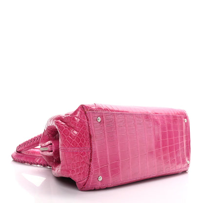 Salvatore Ferragamo Crocodile Shoulder Bag Pink 4 of 8