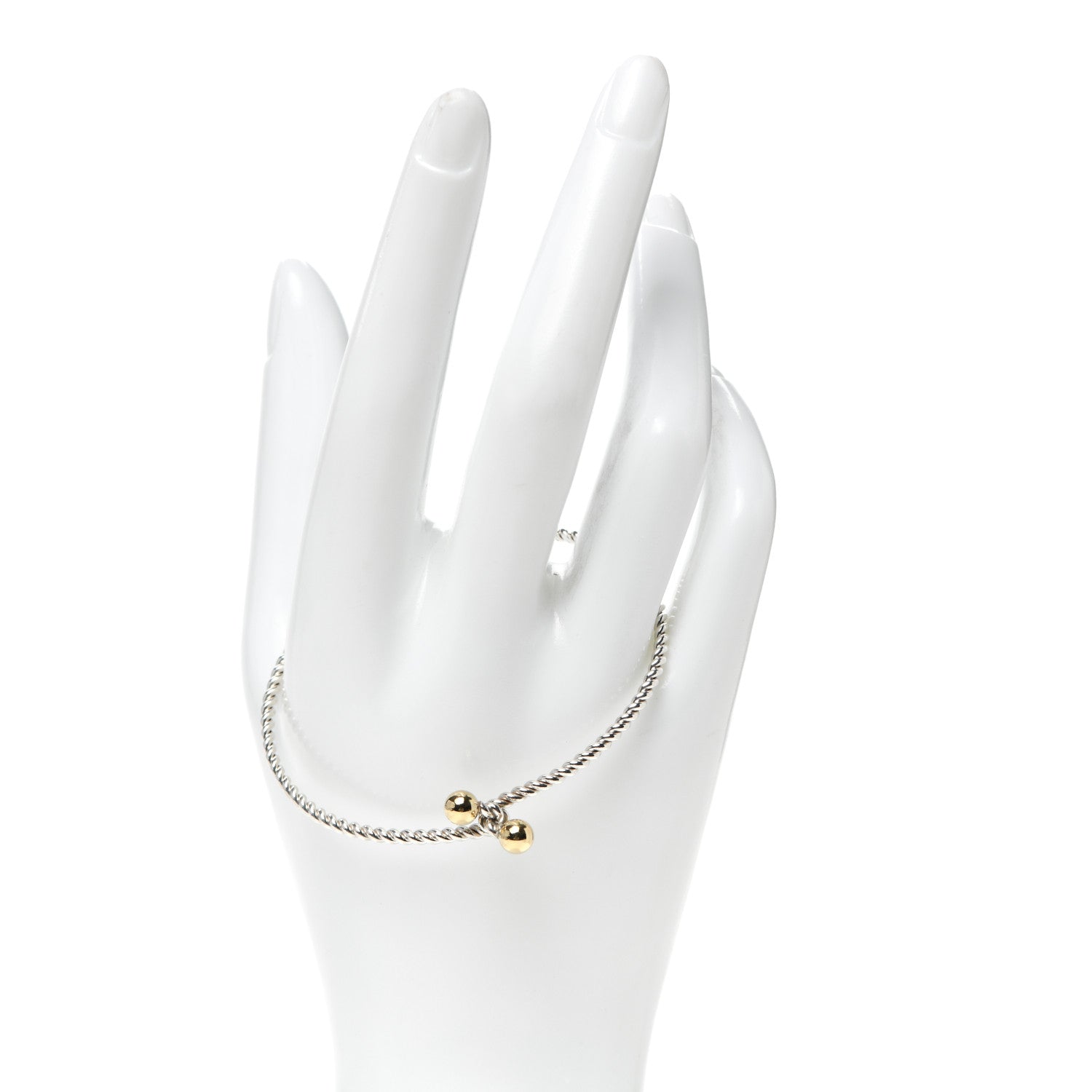 Tiffany Sterling Silver 18K Yellow Gold Twist Hook Bracelet 2 of 4