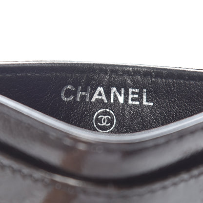 Chanel Patent Card Holder Case Black 6 of 8