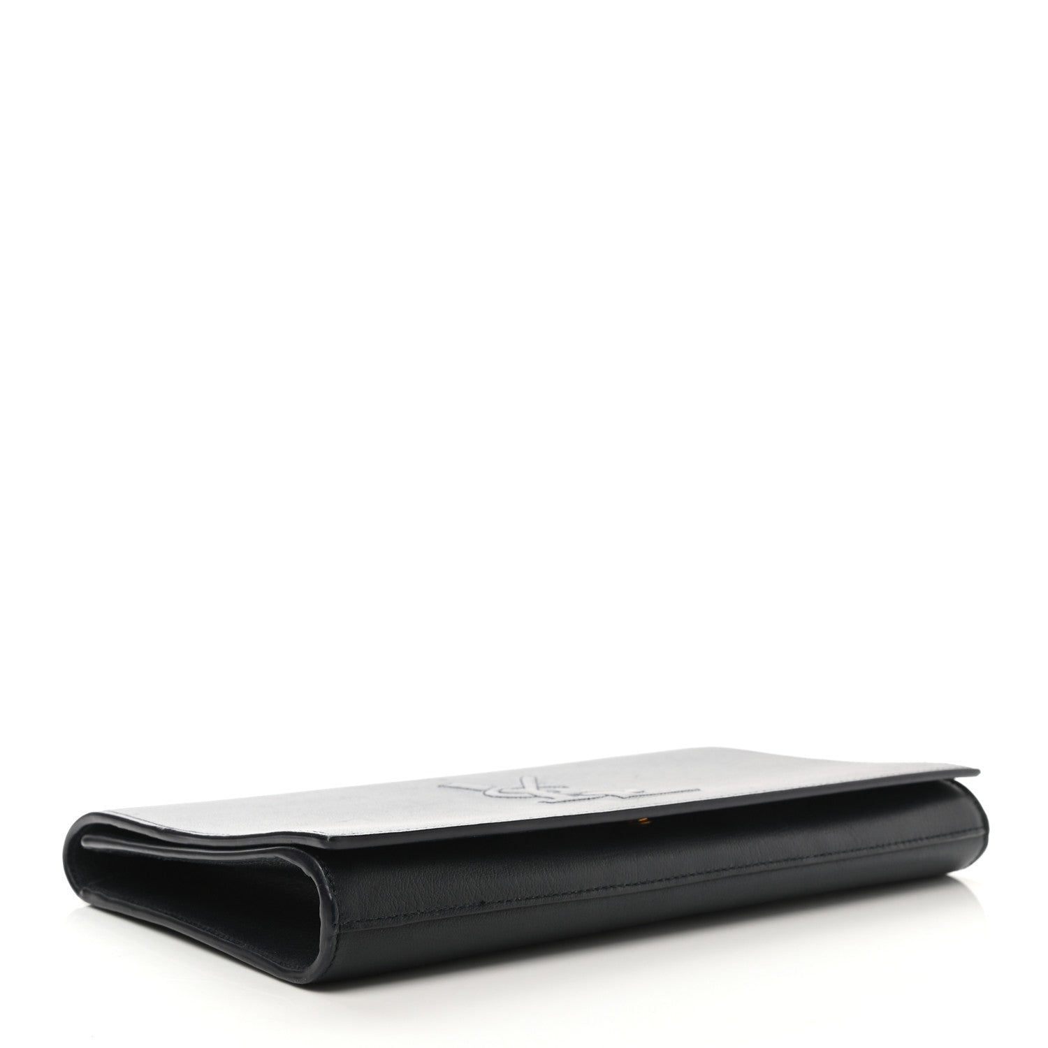 Saint Laurent Calfskin Monogram Large Belle De Jour Clutch Black 3 of 7