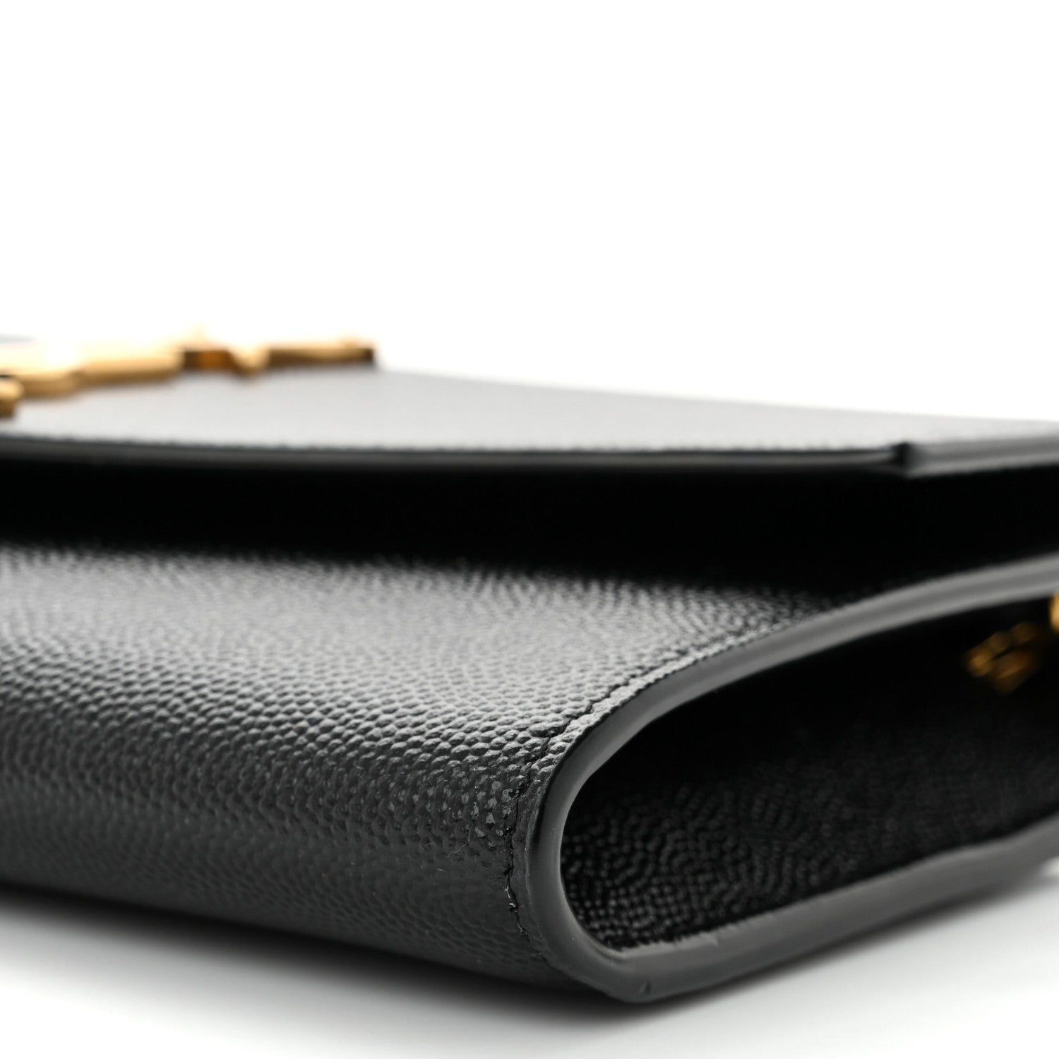 Saint Laurent Grain de Poudre Uptown Chain Wallet Black 10 of 11