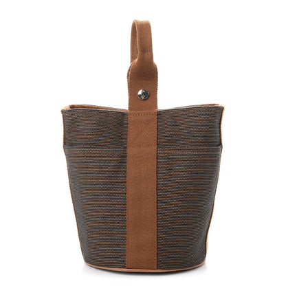 Hermes Toile Saxo PM Tote Brown 1 of 9