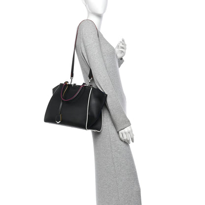 Fendi Vitello Dolce Shiny Nappa Petite 3Jours Tote Black Iris 2 of 10