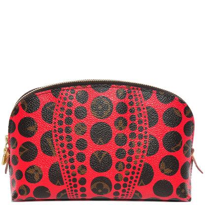 Louis Vuitton Monogram Kusama Pumpkin Dots Cosmetic Pouch Red 1 of 8