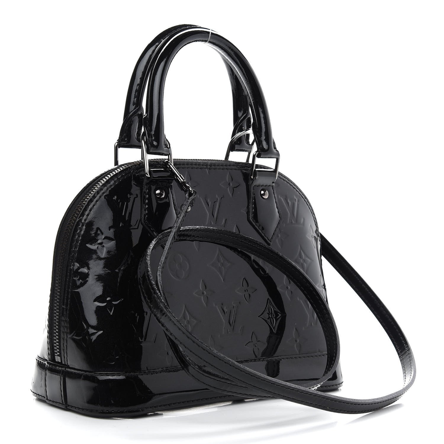 Louis Vuitton Vernis Alma BB Noir Magnetique 3 of 8