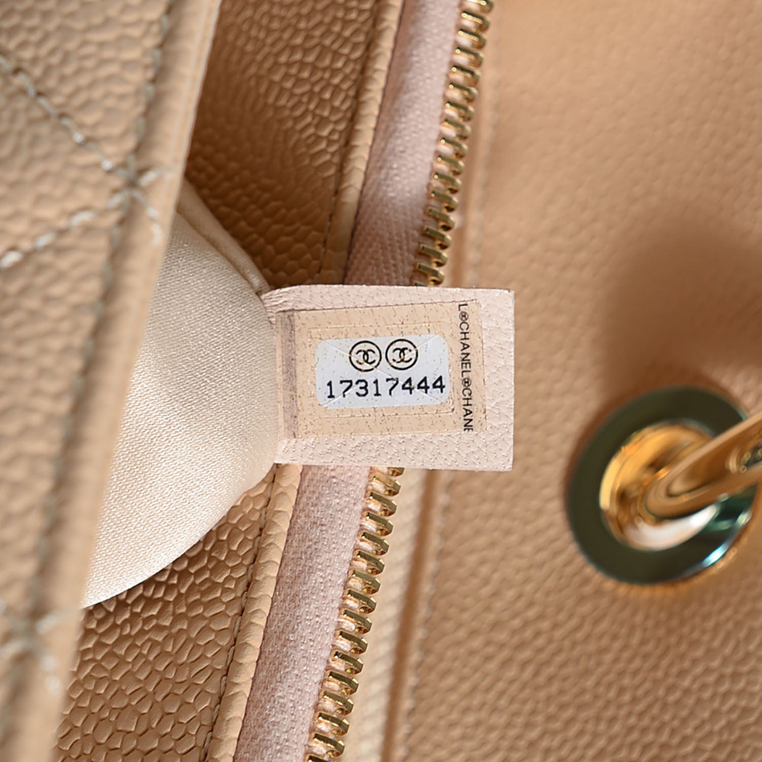Chanel Caviar Quilted Grand Shopping Tote GST Beige Clair 7 of 7