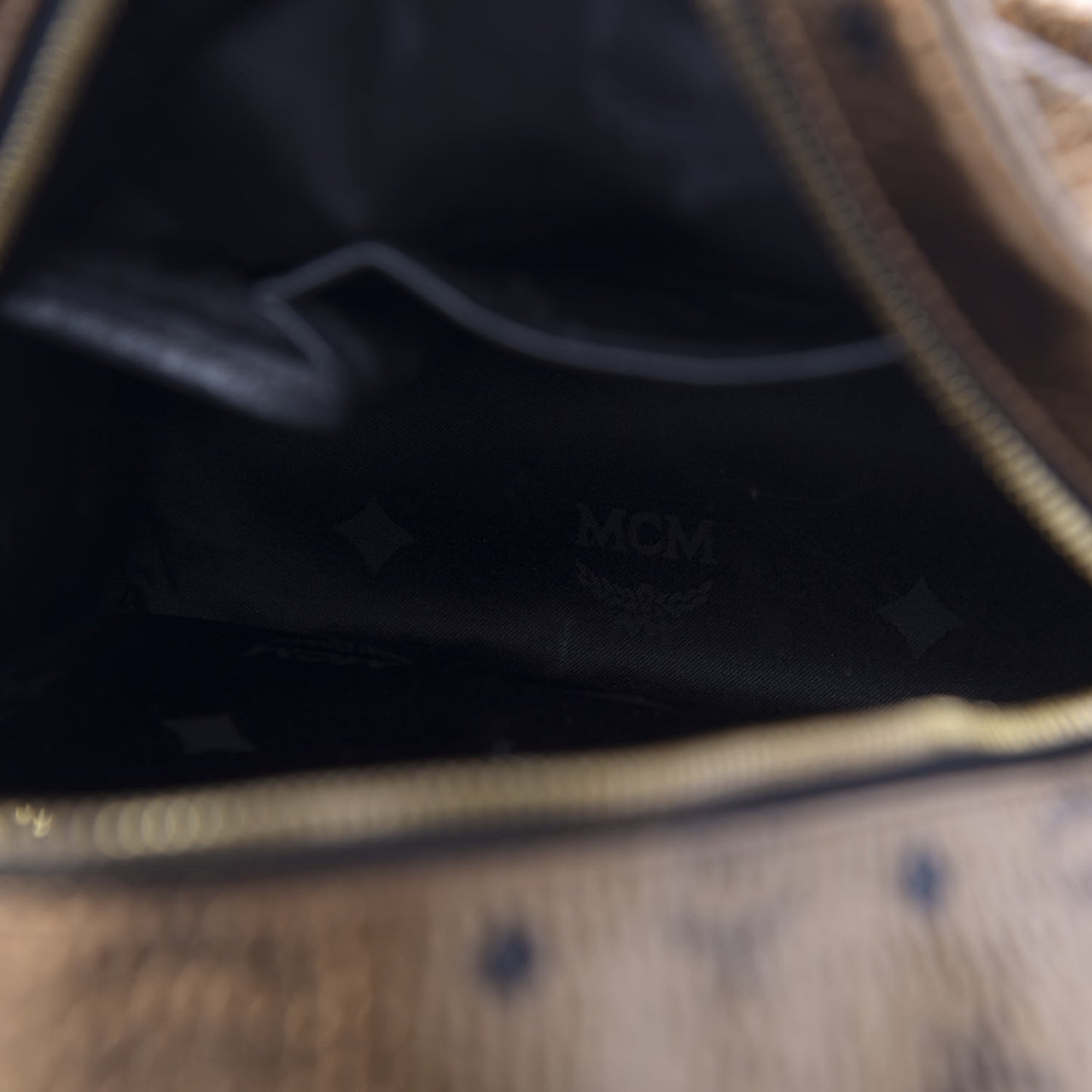 Metallic Visetos Small Stark Backpack Gold