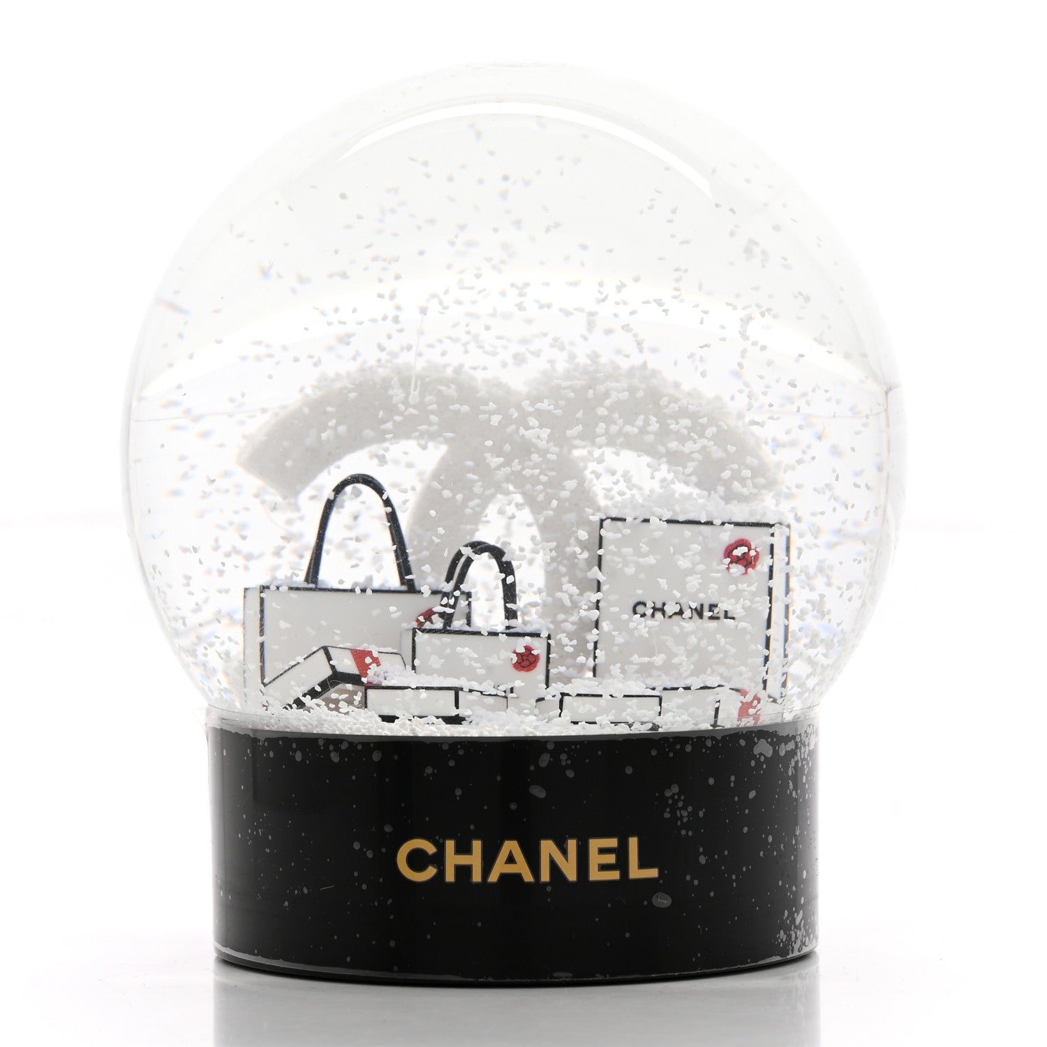 Chanel Glass CC Shopping Bag Snow Globe 3 of 8