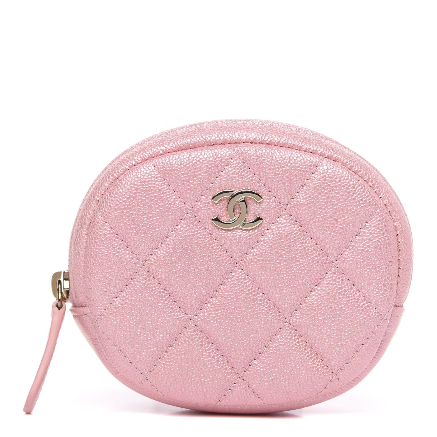 Chanel Iridescent Caviar Quilted Zip Around Classic Coin Purse Rose Pink 1 of 8