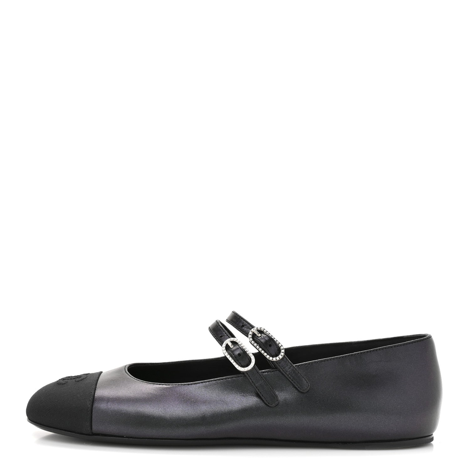 Chanel Lambskin Grosgrain Mary Jane Flats 39 Black 1 of 9