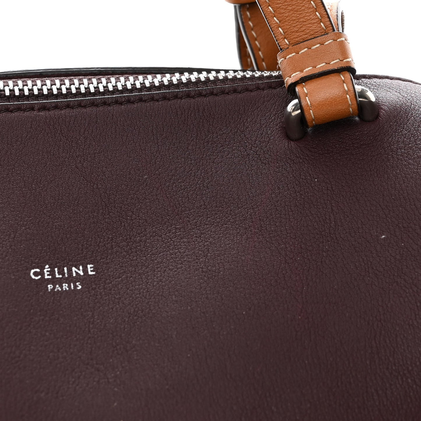 Lambskin Small Soft Cube Satchel Burgundy