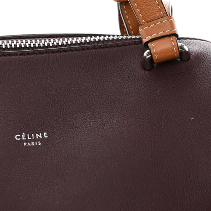Celine Lambskin Small Soft Cube Satchel Burgundy 12 of 13