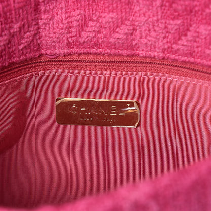 Chanel Tweed Quilted Medium 19 Flap Pink 6 of 11