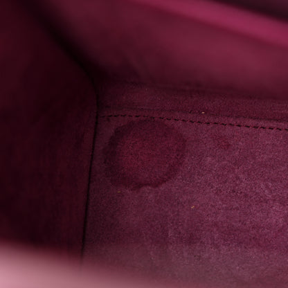 Celine Drummed Calfskin Nano Luggage Plum 11 of 12