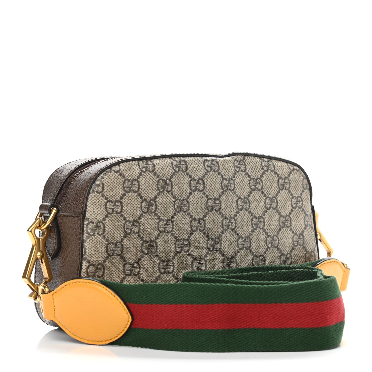 Gucci GG Supreme Monogram Web Neo Vintage Shoulder Bag Beige New Acero Crop 3 of 11