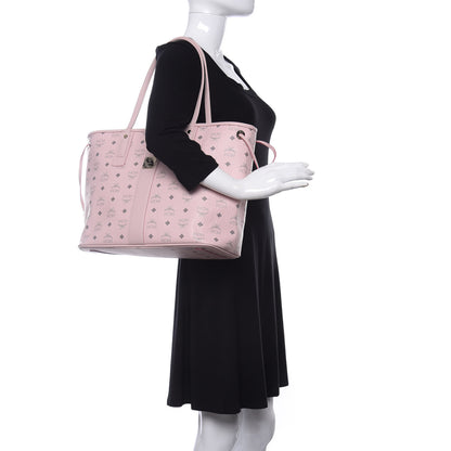 MCM Visetos Medium Liz Reversible Shopper Tote Powder Pink 2 of 10