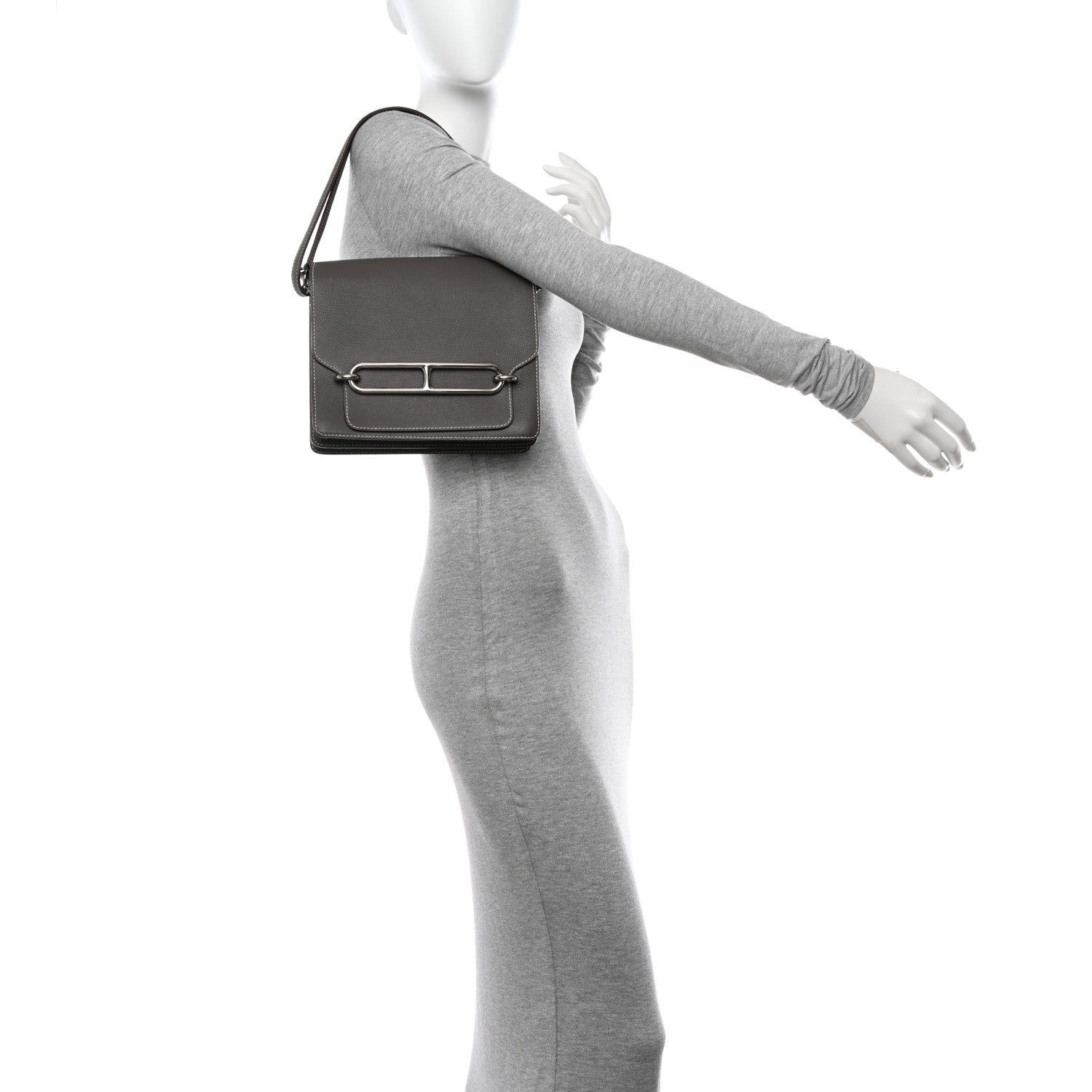 Hermes Evercolor Sac Roulis 23 Etain 2 of 11
