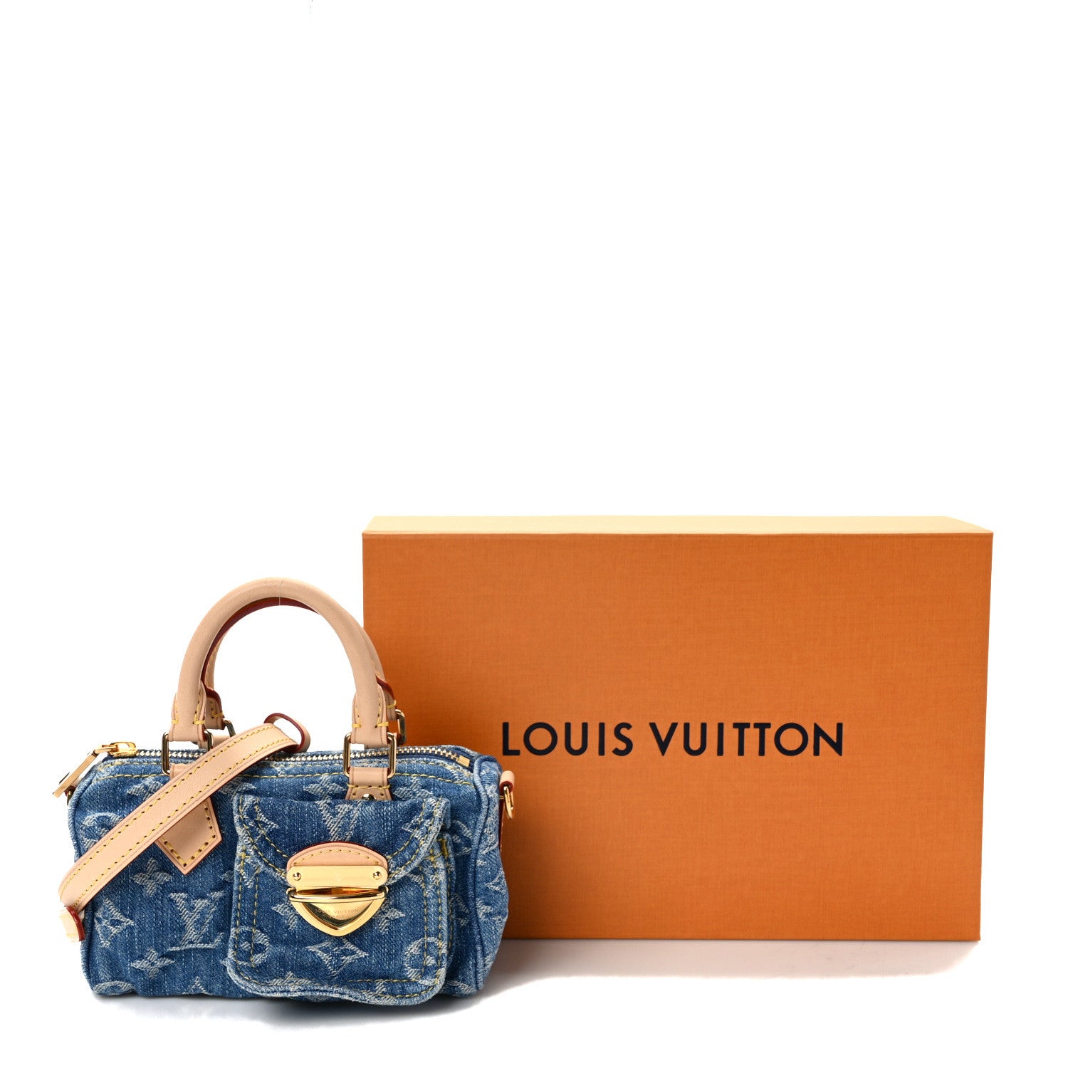 Louis Vuitton Monogram Denim Nano Speedy Blue 9 of 9