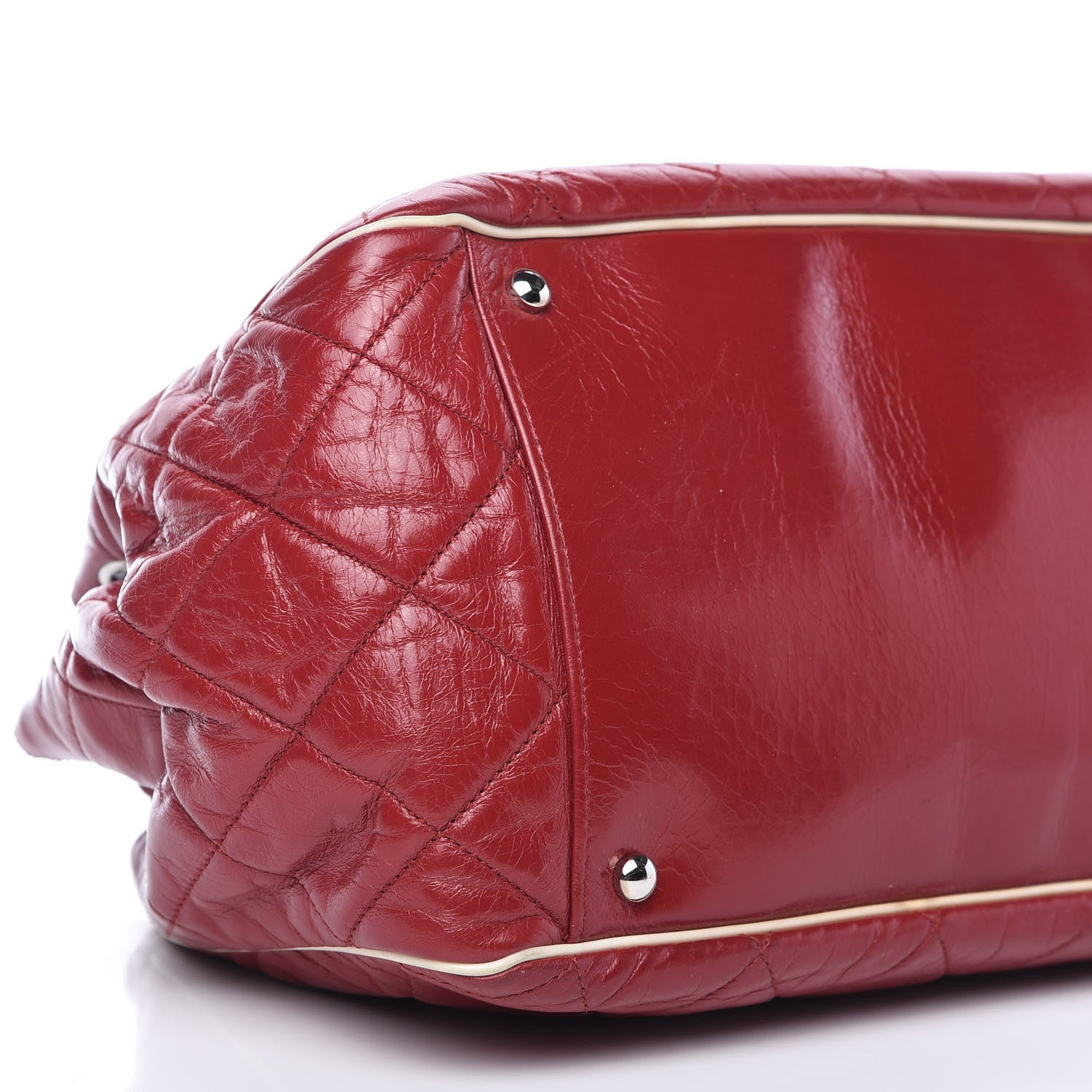 Chanel Lambskin Quilted Accordion Mademoiselle Flap Red 6 of 11