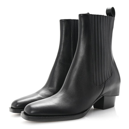 Fendi Vitello Ankle Boots 38.5 Black 4 of 9