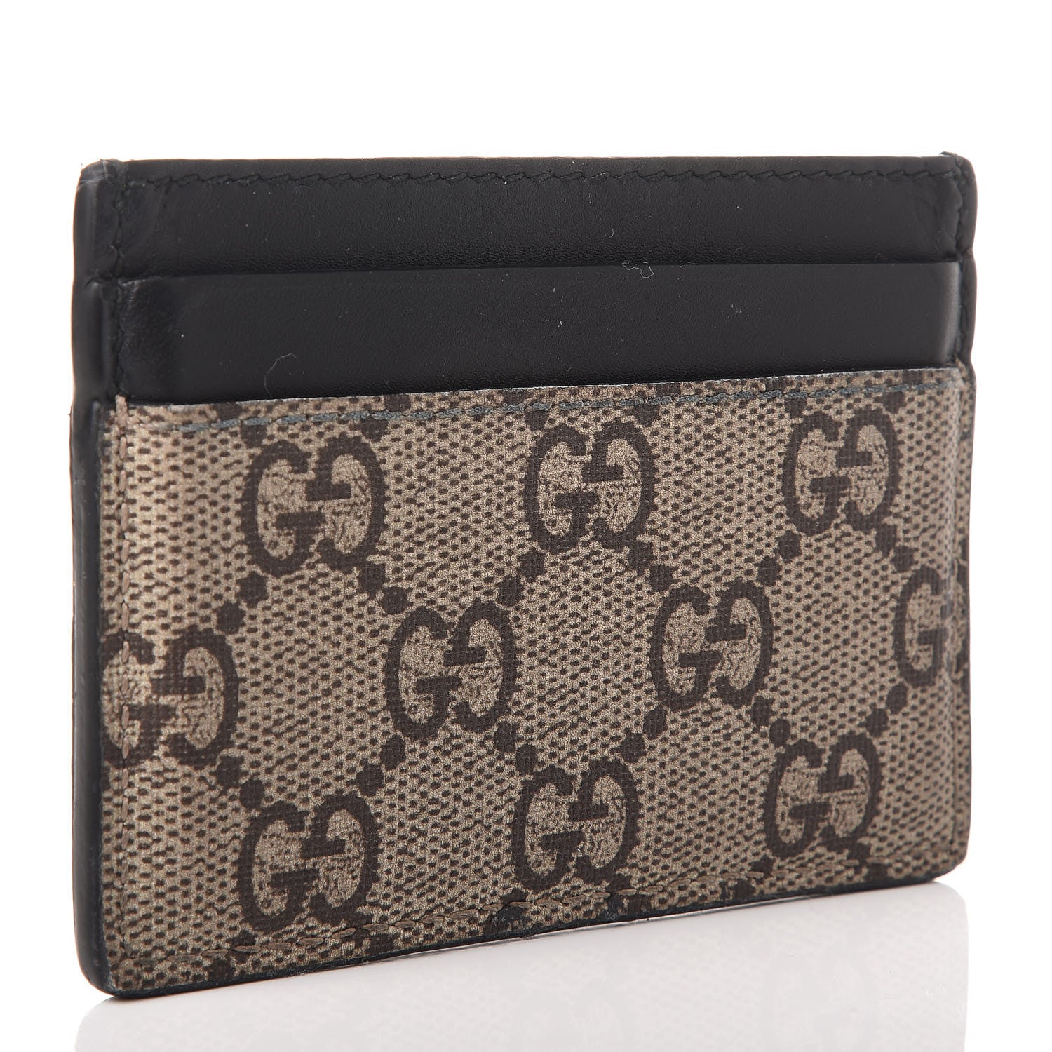 Gucci GG Supreme Monogram Bee Print Card Holder Black 3 of 6