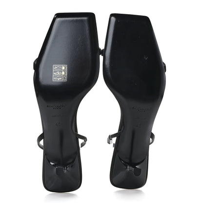 Saint Laurent Satin Slingback Jaspe 55 Sandals 40 Black 5 of 8