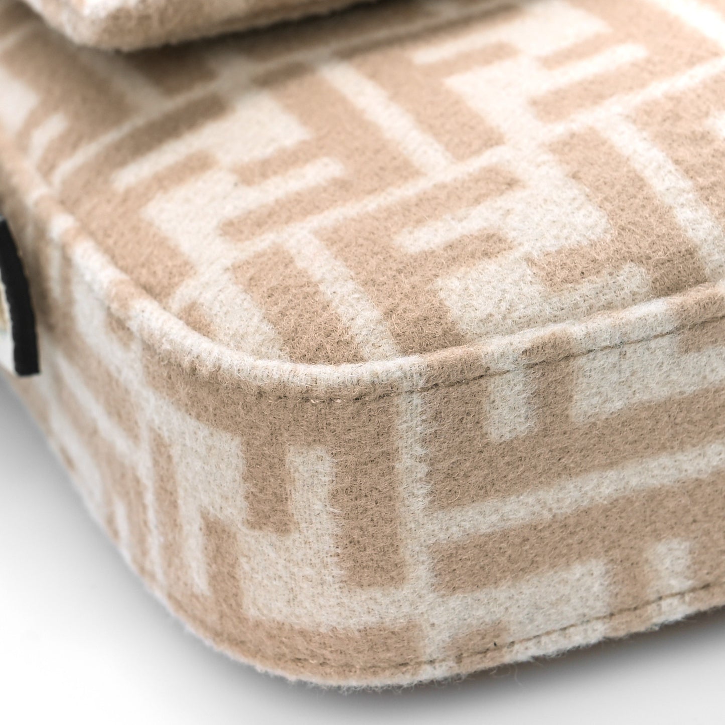 Wool Cuoio Romano Selleria FF 1974 Baguette 1997 Beige Cammello Camelia