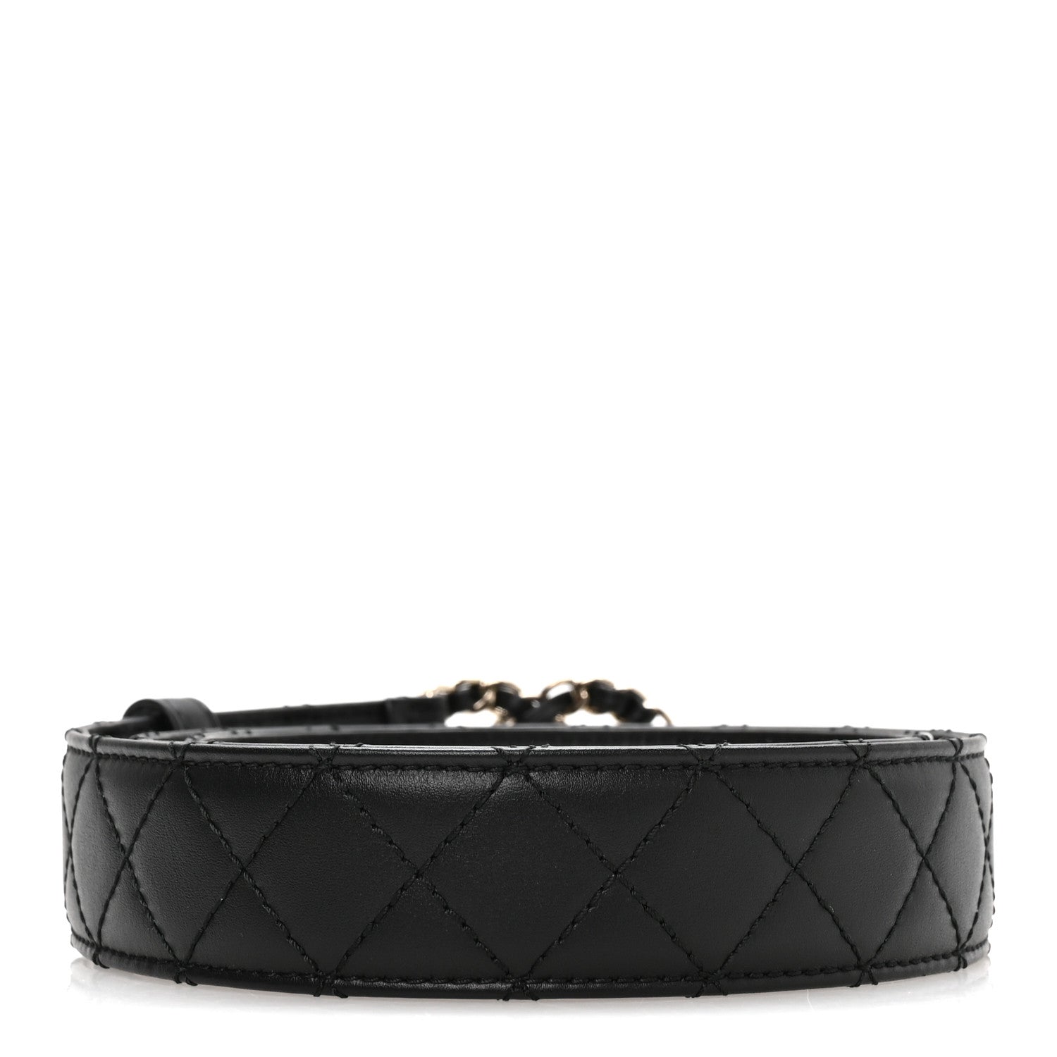Chanel Calfskin Quilted CC Chain Belt 80 32 Black 2 of 6