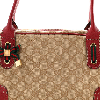 Gucci Monogram Small Princy Satchel Red 7 of 10