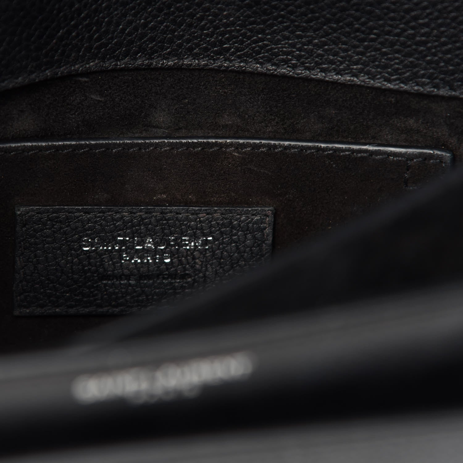 Saint Laurent Grained Calfskin Small Monogram Sunset Black 8 of 10