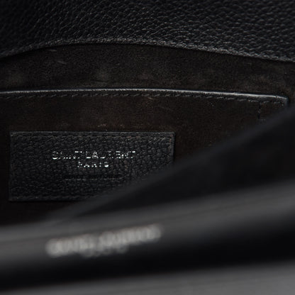 Saint Laurent Grained Calfskin Small Monogram Sunset Black 8 of 10