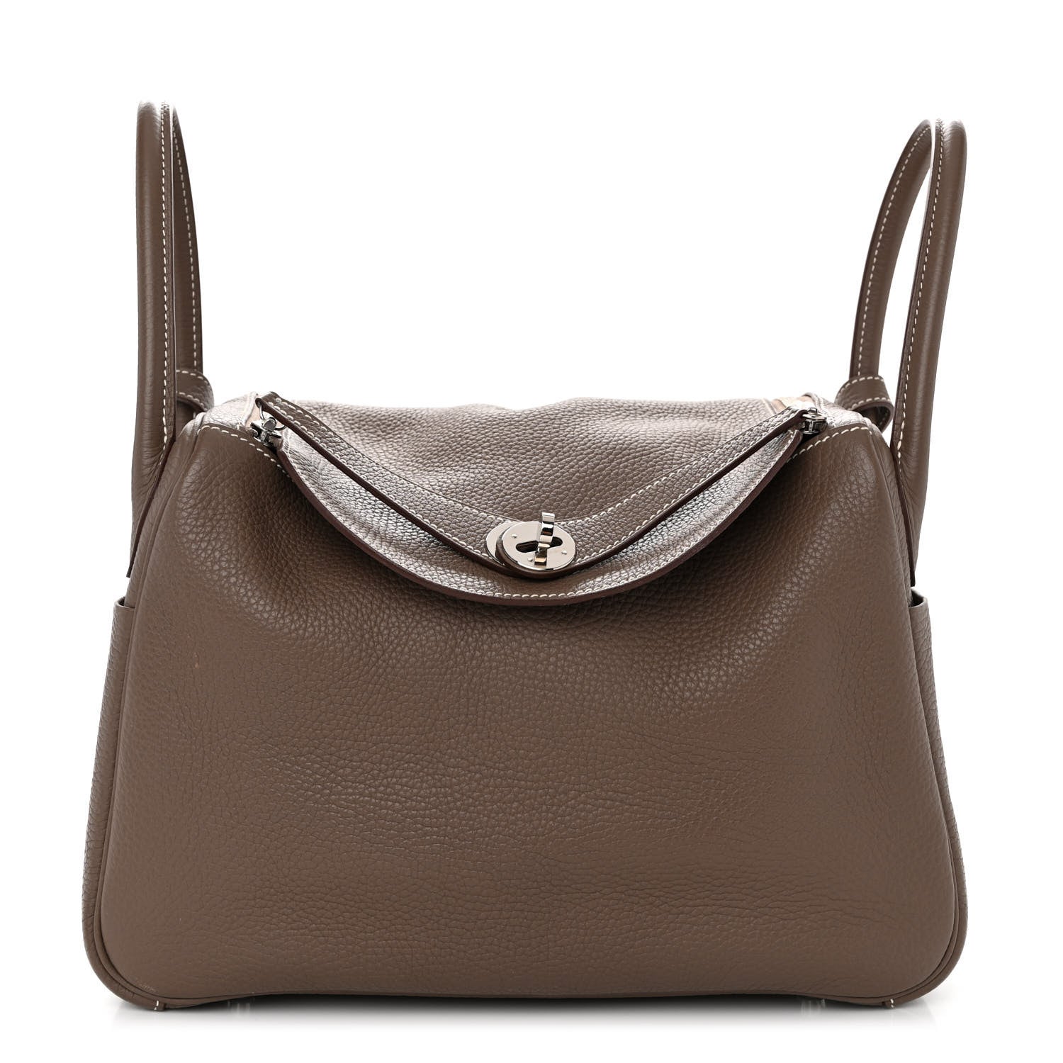 Hermes Taurillon Clemence Lindy 30 Etoupe 1 of 10