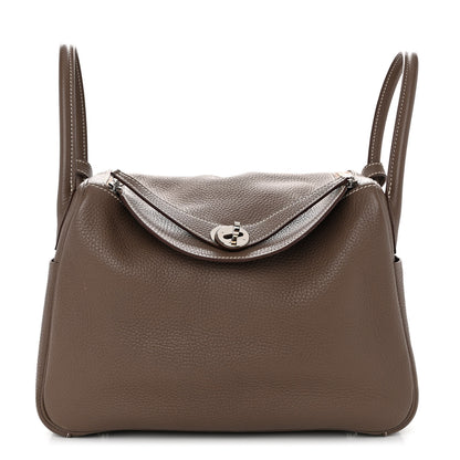 Hermes Taurillon Clemence Lindy 30 Etoupe 1 of 10