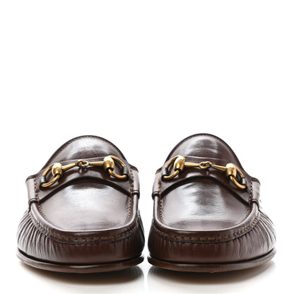 Gucci Goatskin Mens Horsebit Slippers 6.5 Light Brown 3 of 7