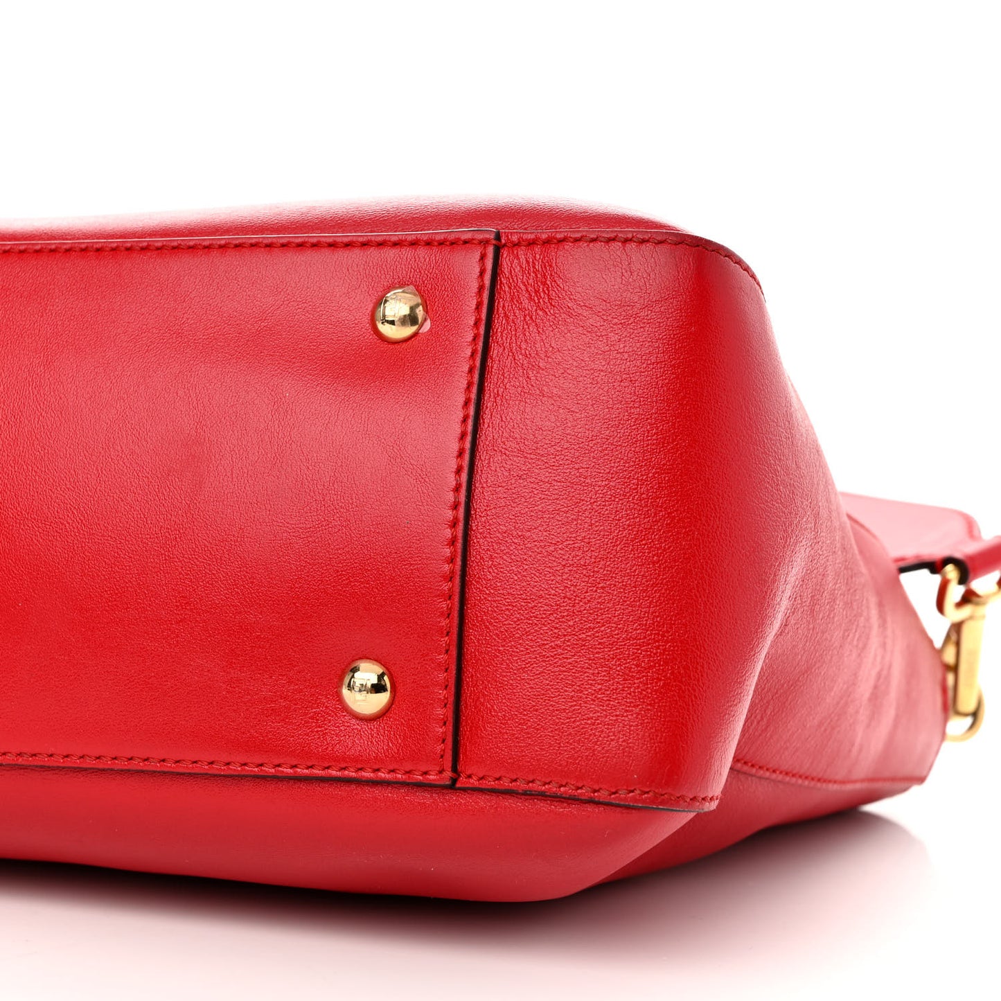 Vitello Glacier Small FF Tote Rosso Cardinale