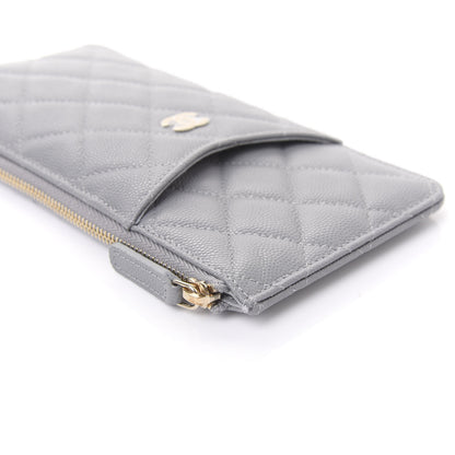 Chanel Caviar Quilted Classic iPhone Pouch Grey 7 of 12