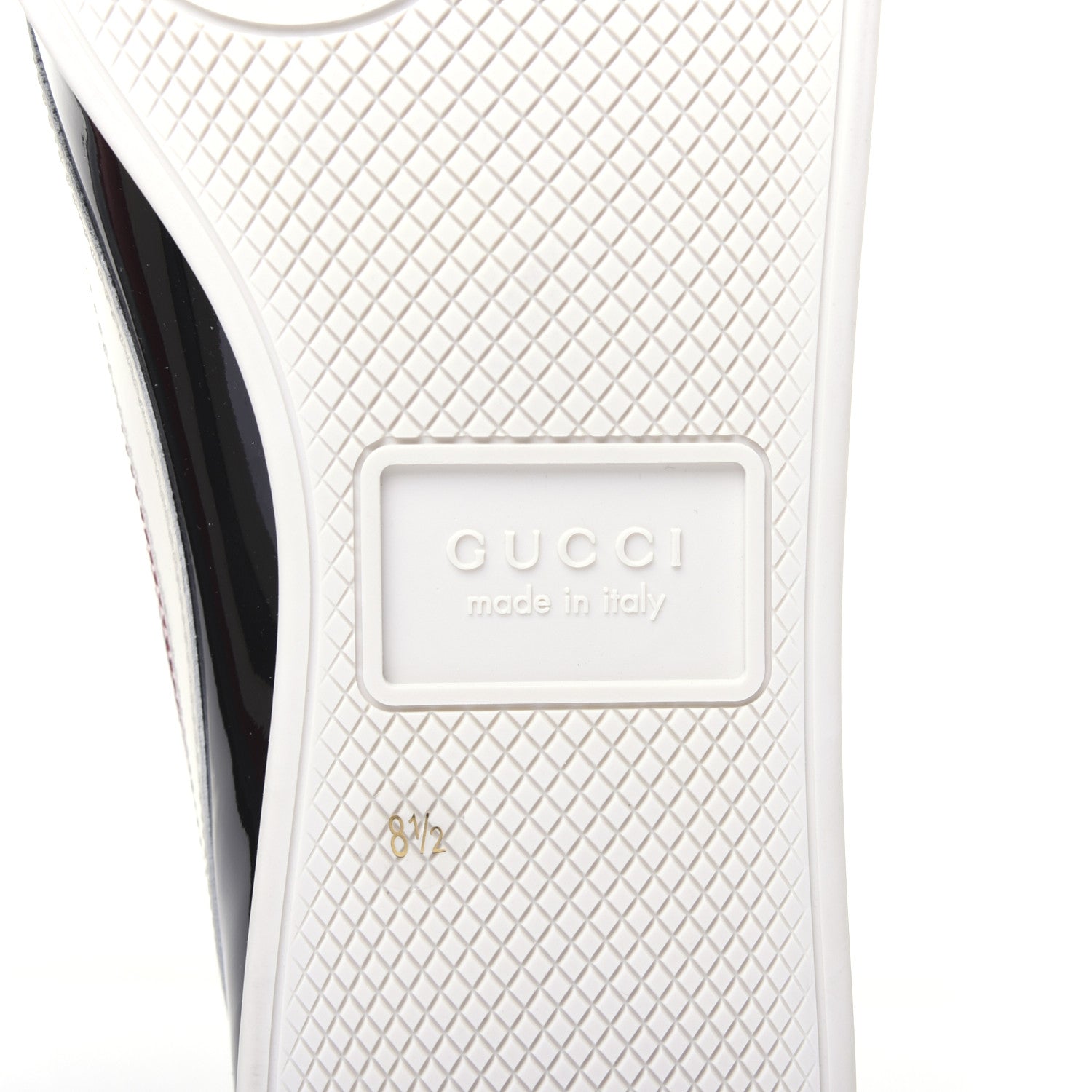 Gucci Patent Calfskin Web Falacer Sneakers 8.5 Black 8 of 15